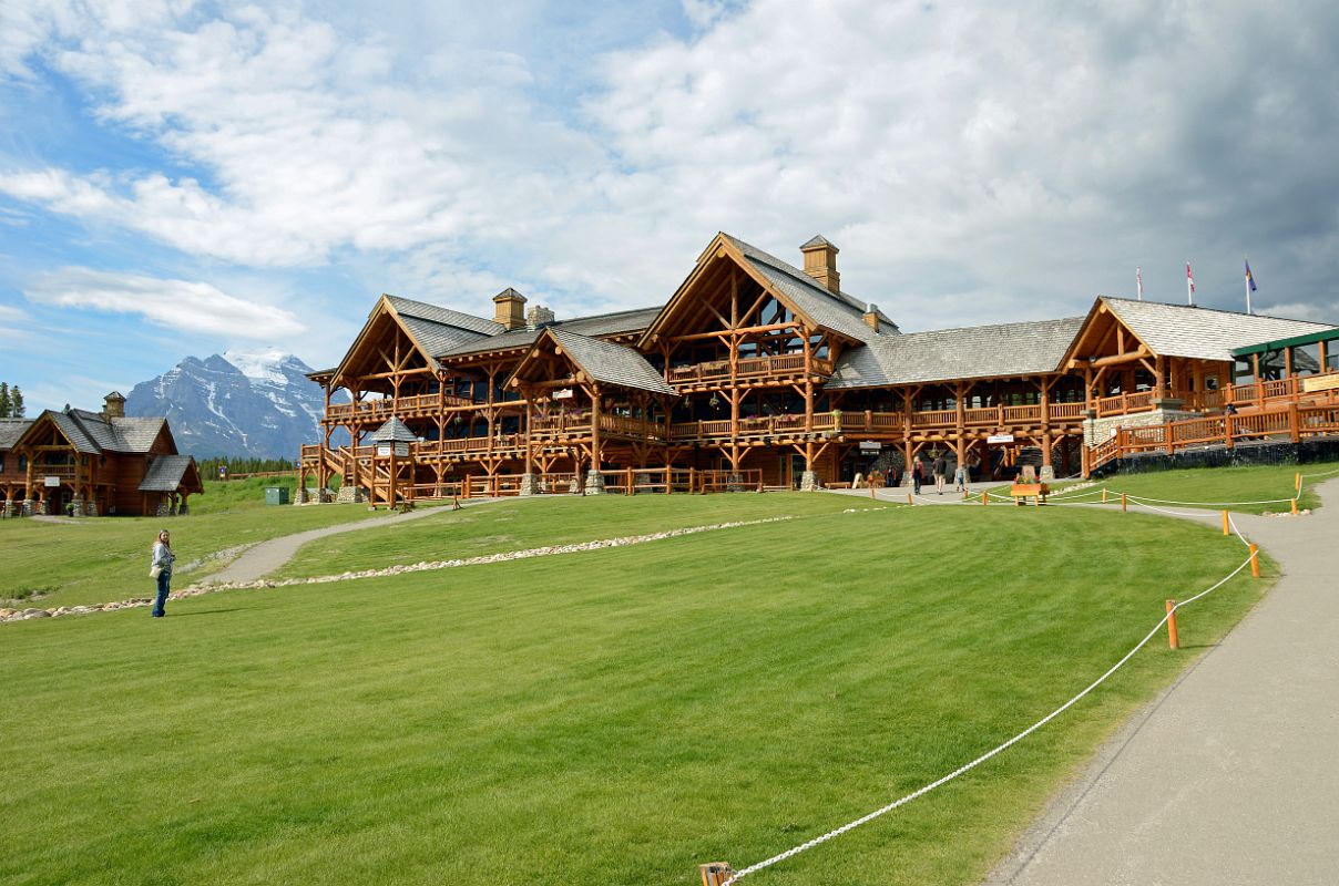 02 Lake Louise Ski Lodge With Mount Temple In Summer